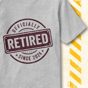 Retro Vintage Pensioen Officieel Met Pensioen 2024 T-shirt