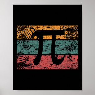 Retro Vintage Pi Dag 2025 Wiskunde Geek Teacher 3. Poster