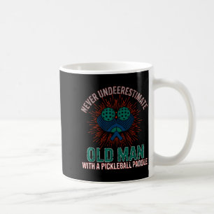 Retro vintage pickleball pensioen vader grappig koffiemok