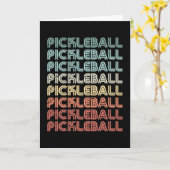 Retro Vintage Pickleball Speler Cadeau Kaart (Gele Bloem)