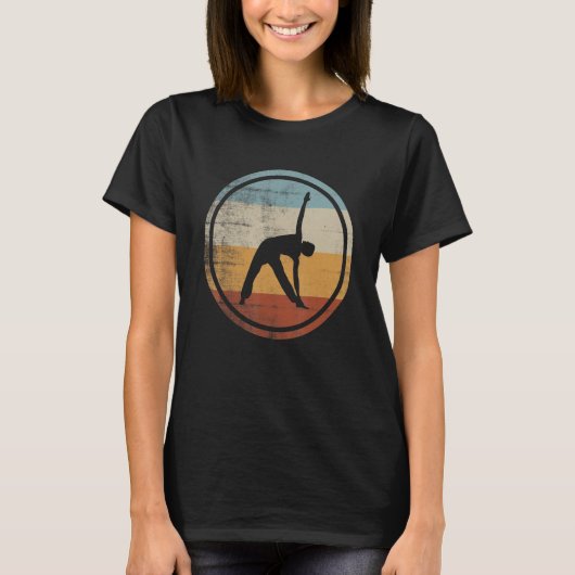 Retro Vintage Pilates Training Yoga T-shirt (Voorkant)