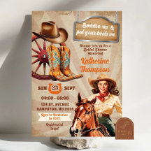 Retro Vintage Pin Up Cowgirls Bruiloftsfeest