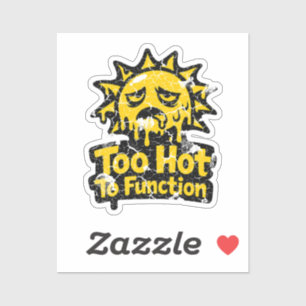Retro Vintage Pixel Zon Versleten Zomerhitte Sticker