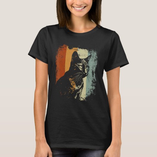 Retro Vintage Pixiebob Pixie Bob Kat T-shirt (Voorkant)
