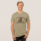 Retro Vintage Pizza Cartoon Tri-Blend Shirt (Voorkant volledig)