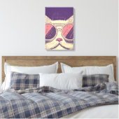 Retro Vintage Poes Canvas Afdruk (Insitu (Slaapkamer))