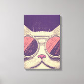 Retro Vintage Poes Canvas Afdruk (Voorkant)
