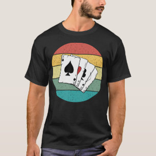 Retro Vintage Pokerkaarten Spel T-shirt