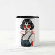Retro Vintage Pop Art Mok – 80s 90s Y2K Koffiekop