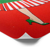 Retro Vintage-poster voor kerstmis Poster (Hoek)