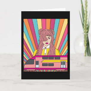 Retro Vintage Railroad Kaart