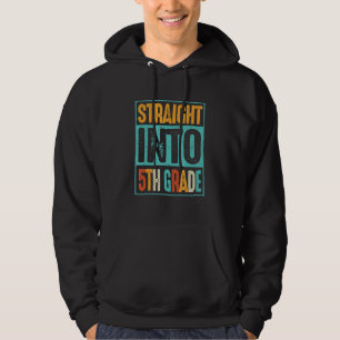Retro Vintage Rechtdoor naar groep 7 Terug naar sc Hoodie