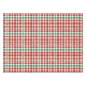Retro Vintage Red Green Textured Plaid  Tafelkleed (Voorkant (Horizontaal))