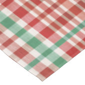 Retro Vintage Red Green Textured Plaid  Tafelkleed (Gekanteld)