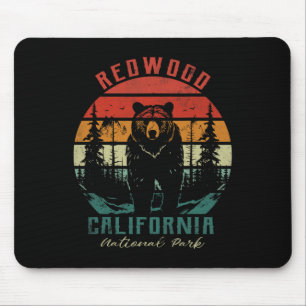 Retro Vintage Redwood National Park Voor Kinderen Muismat