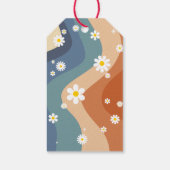 Retro Vintage Regenboog Baby Shower Bedank Geschen Cadeaulabel (Achterkant)