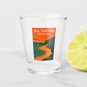 Retro Vintage Reis Costa Rica Isla Tortuga Shot Glas