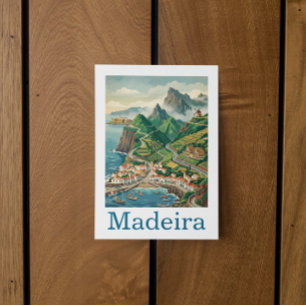Retro Vintage Reis Madeira Portugal Eiland Briefkaart