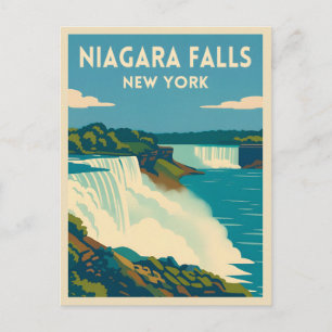 Retro Vintage Reis Niagara Falls New York Briefkaart