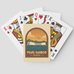 Retro Vintage Reis Pearl Harbor-herdenking Hawaï Pokerkaarten