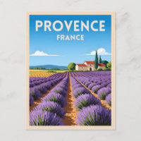 Retro Vintage Reis Provence Frankrijk Landschap