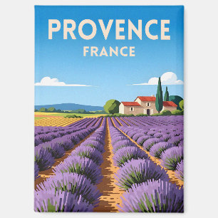 Retro Vintage Reis Provence Frankrijk Landschap Magneet
