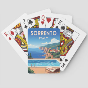 Retro Vintage Reis Sorrento Italië Kust Scenerie Pokerkaarten