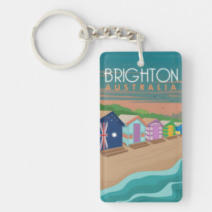 Retro vintage reissouvenir Brighton Australië Sleutelhanger