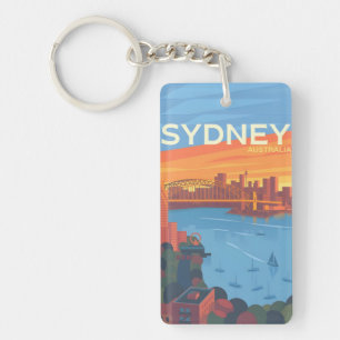 Retro vintage reissouvenir Sydney Australië Sleutelhanger