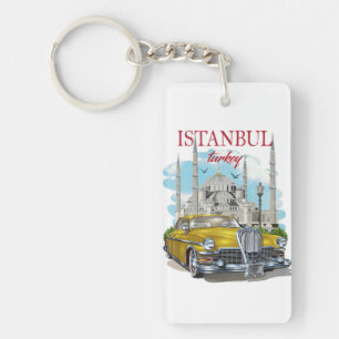 Retro vintage reisvakantie Istanbul Turkije Sleutelhanger