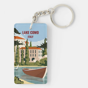 Retro Vintage Reisvakantie Italië Comomeer Sleutelhanger