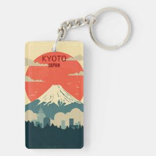 Retro vintage reisvakantie Kyoto Japan Sleutelhanger