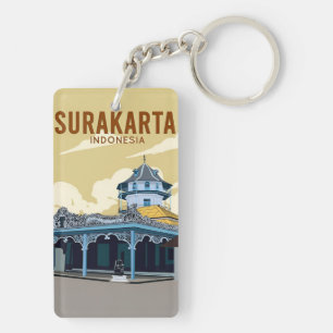 Retro vintage reisvakantie Surakarta Indonesië Sleutelhanger