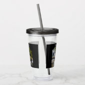 Retro Vintage Reiswaterval Acryl Drinkbeker (Links)