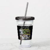 Retro Vintage Reiswaterval Acryl Drinkbeker (Achterkant)