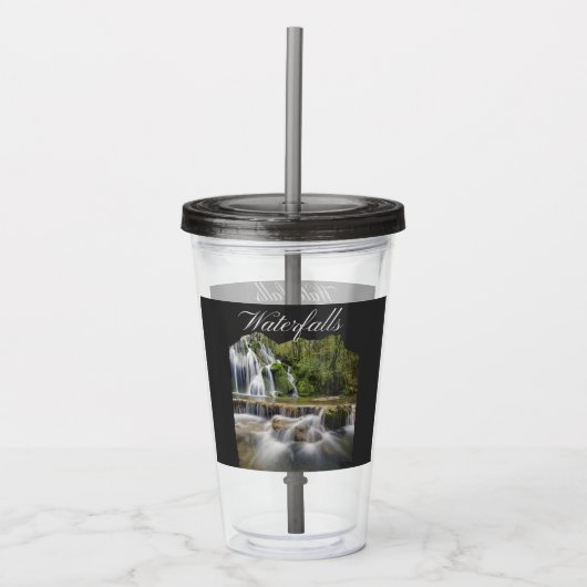 Retro Vintage Reiswaterval Acryl Drinkbeker (Voorkant)