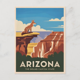 Retro Vintage Reizen Arizona Grand Canyon Schilder Briefkaart