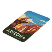 Retro Vintage Reizen Arizona Grand Canyon Schilder Magneet (Linkerzijde)
