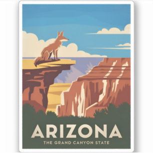 Retro Vintage Reizen Arizona Grand Canyon Schilder Sticker