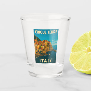 Retro Vintage Reizen Cinque Terre Italië Schildera Shot Glas
