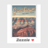 Retro Vintage Reizen Grand Canyon Schilderachtig L Sticker (Vel)