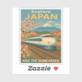Retro Vintage Reizen Japan Shinkansen Bullet Train Sticker (Vel)