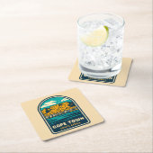 Retro Vintage Reizen Kaapstad Zuid-Afrika Kartonnen Onderzetters (Insitu)