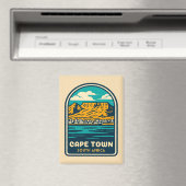 Retro Vintage Reizen Kaapstad Zuid-Afrika Magneet (Insitu (Vaatwasser))