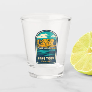 Retro Vintage Reizen Kaapstad Zuid-Afrika Shot Glas