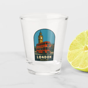 Retro Vintage Reizen Londen Big Ben Engeland Shot Glas
