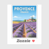 Retro Vintage Reizen Provence Frankrijk Landschap Sticker (Vel)