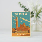 Retro Vintage Reizen Siena Italië Schilderachtig Briefkaart (Staand voorkant)