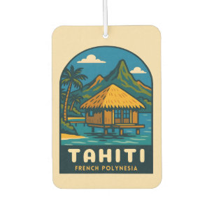 Retro Vintage Reizen Tahiti Frans Polynesië Strand Luchtverfrisser