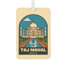 Retro Vintage Reizen Taj Mahal India Illustratie